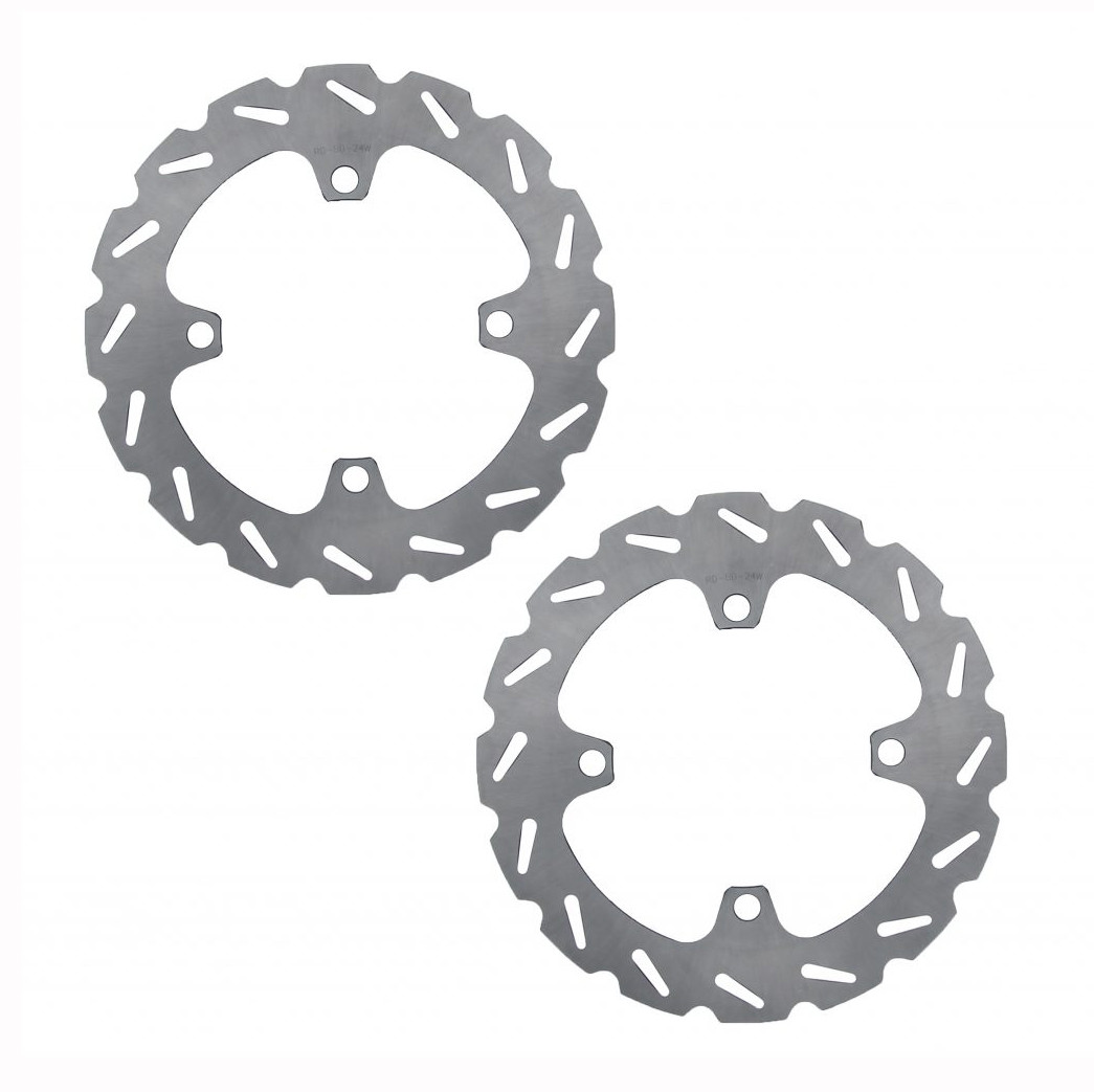 Rear RipTide Brake Rotors and MudRat Brake Pads fit Polaris Ranger 500 2018-2022