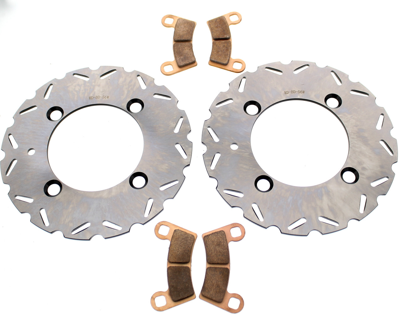 Rear RipTide Brake Rotors and Brake Pads fit 2022-2026 Polaris RZR Trail S 1000