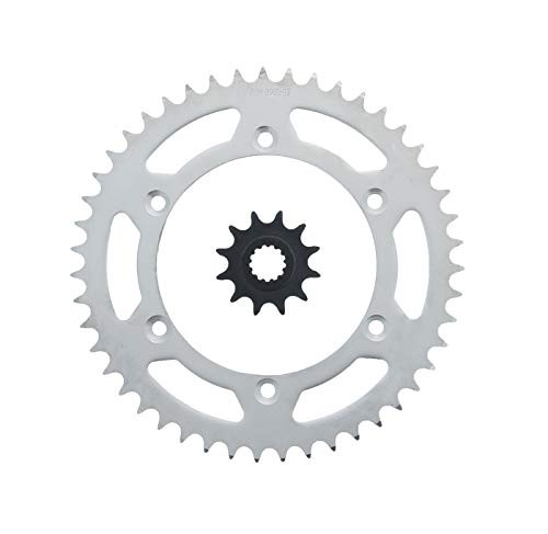 12 Tooth Front and 47 Tooth Rear Silver Sprocket fits Suzuki DR350S 1990 - 1995