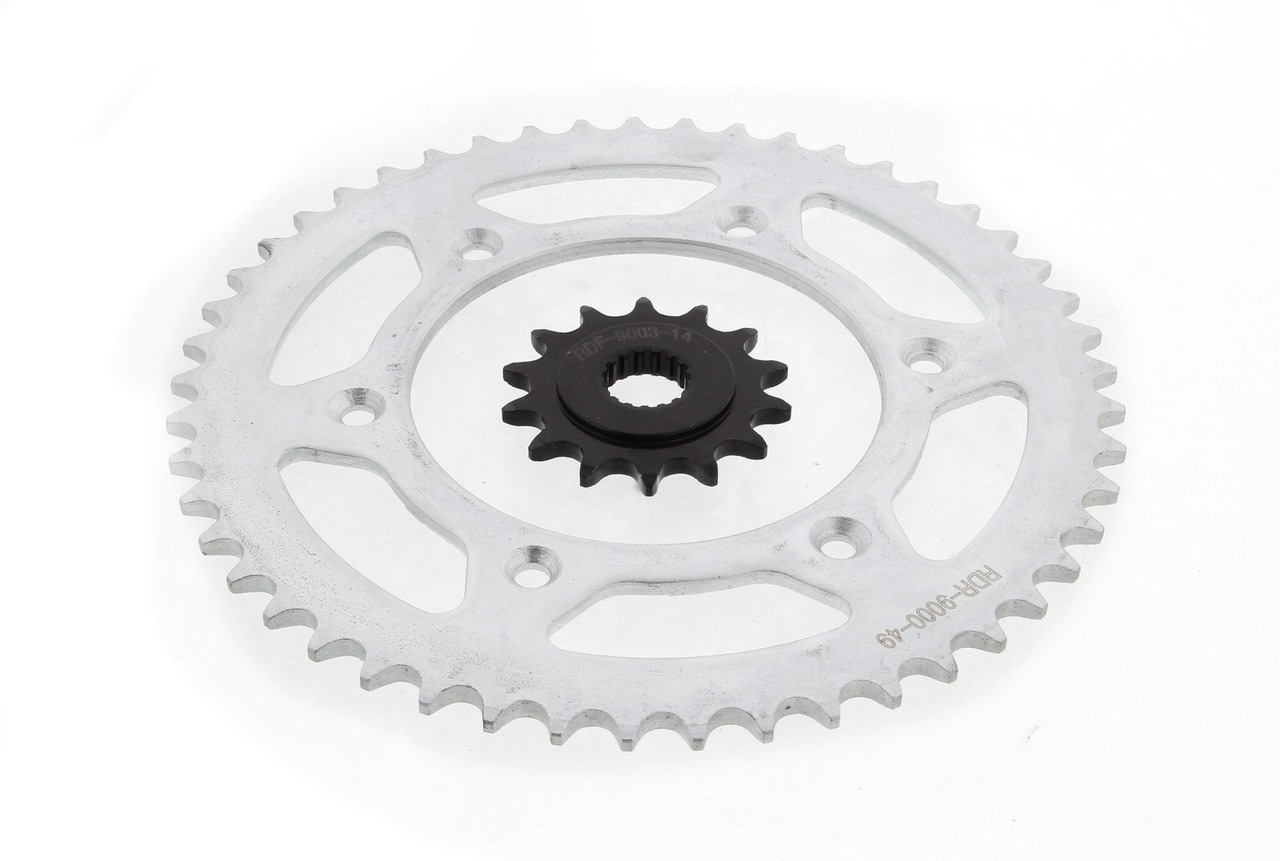 Honda 02-14 CRF450R CRF450 05-14 CRF450X 14 Tooth Front & 49 Tooth Rear Sprocket