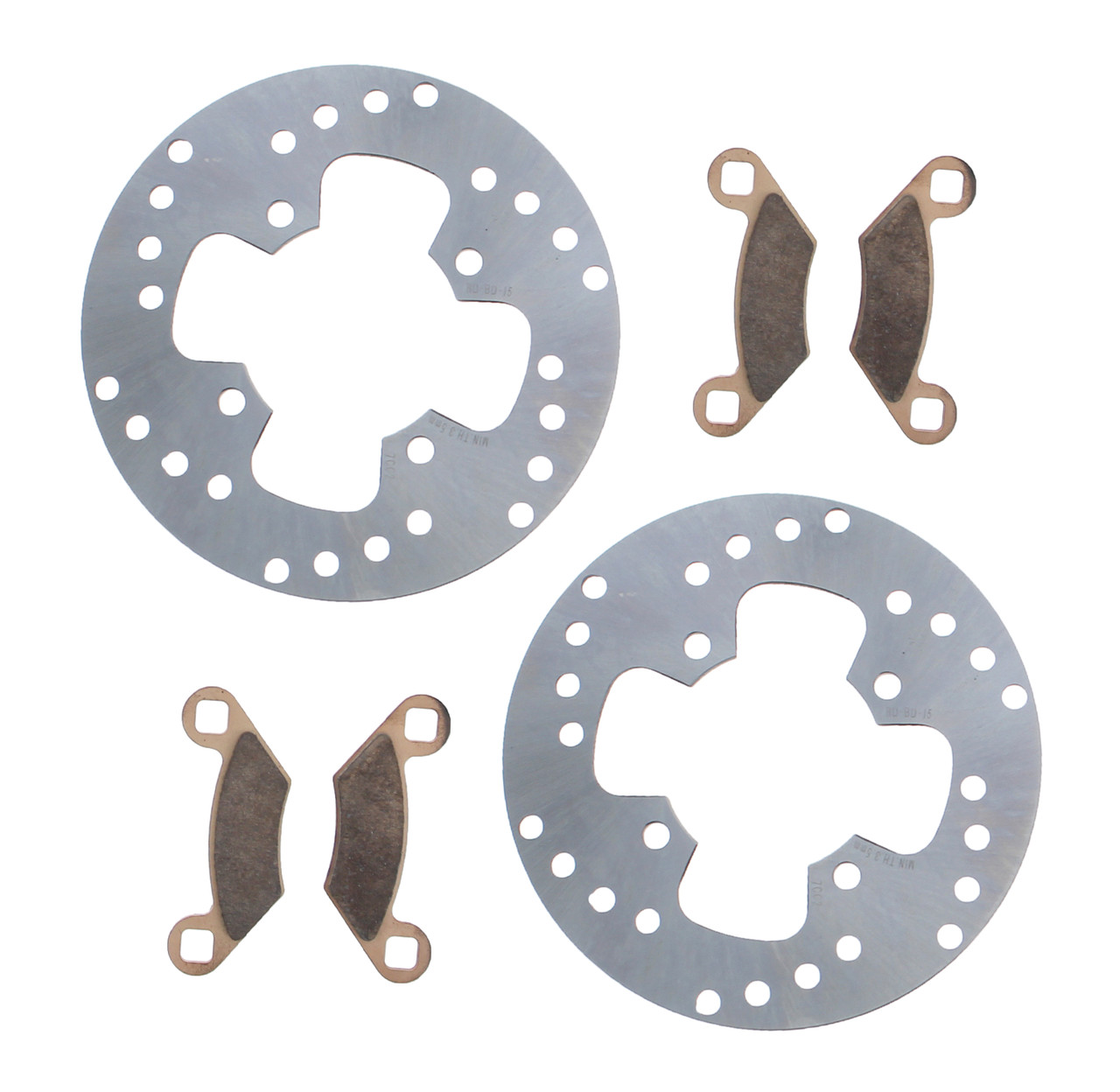 Brake Rotors and Brake Pads for Polaris Scrambler 500 4x4 1998-2001 Front Brakes