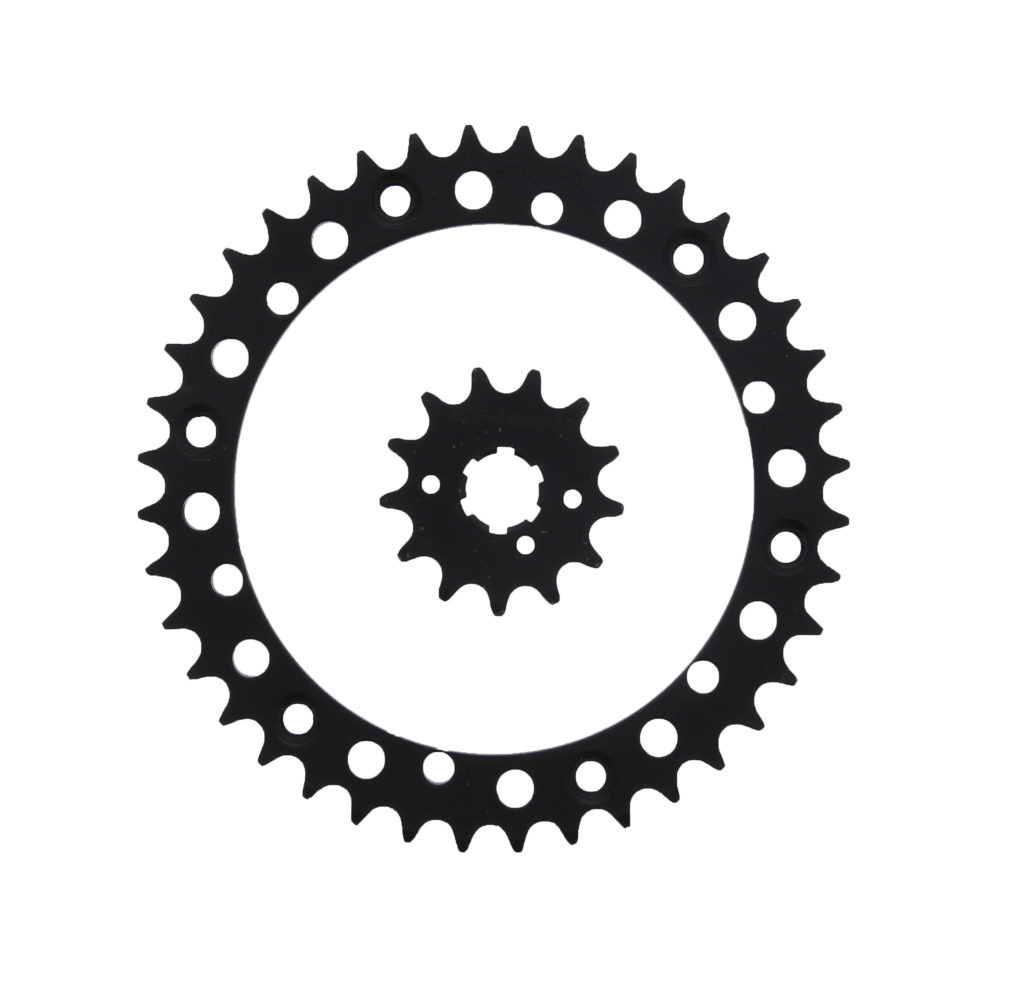 Sprockets for Yamaha Warrior 350 YFM350 1998 - 2000 Front 13 T & Rear 40 T Black