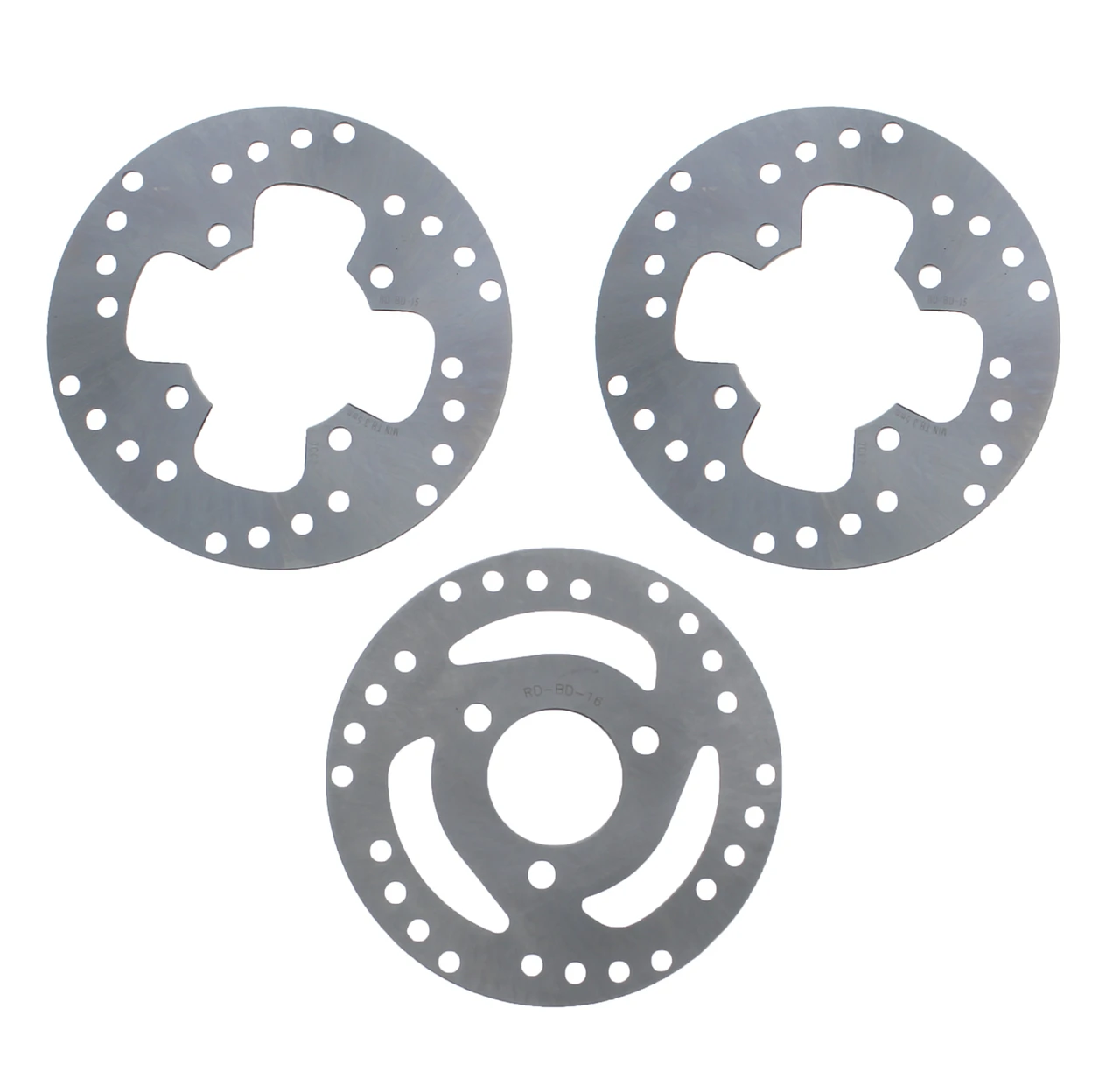 1998-2004 Polaris Scrambler 500 4x4 Front & Rear Standard Brake Rotors Discs x3