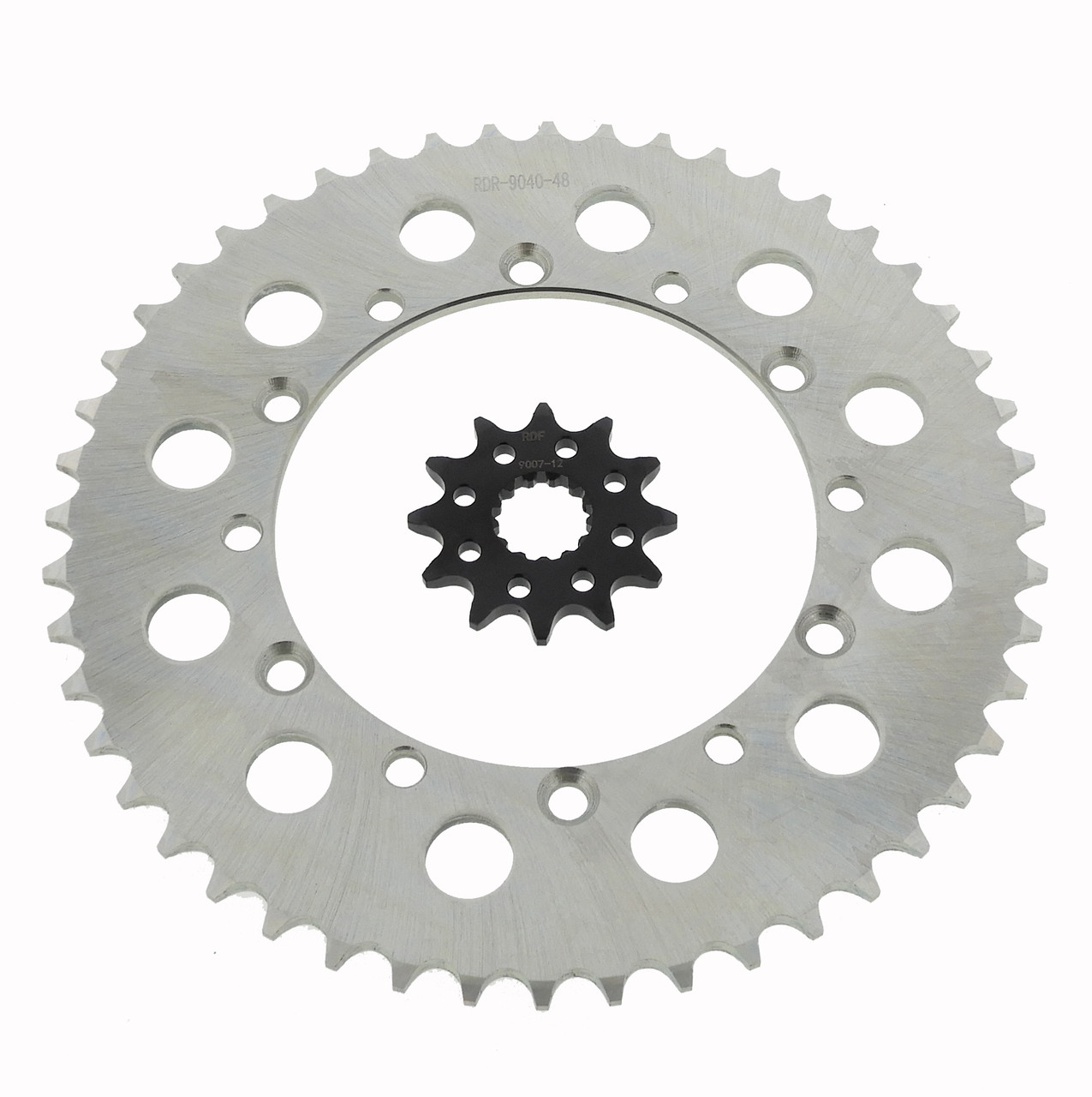 12 Tooth Front & 48 Tooth Rear Silver Sprocket fits 1999 - 2008 Kawasaki KX250