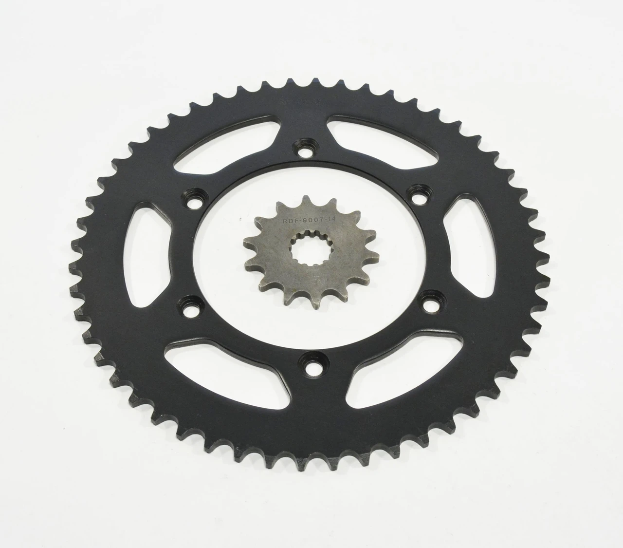 99-09 Yamaha YZ250 14 Tooth Front & 52 Tooth Rear Black Sprocket Hardened Steel