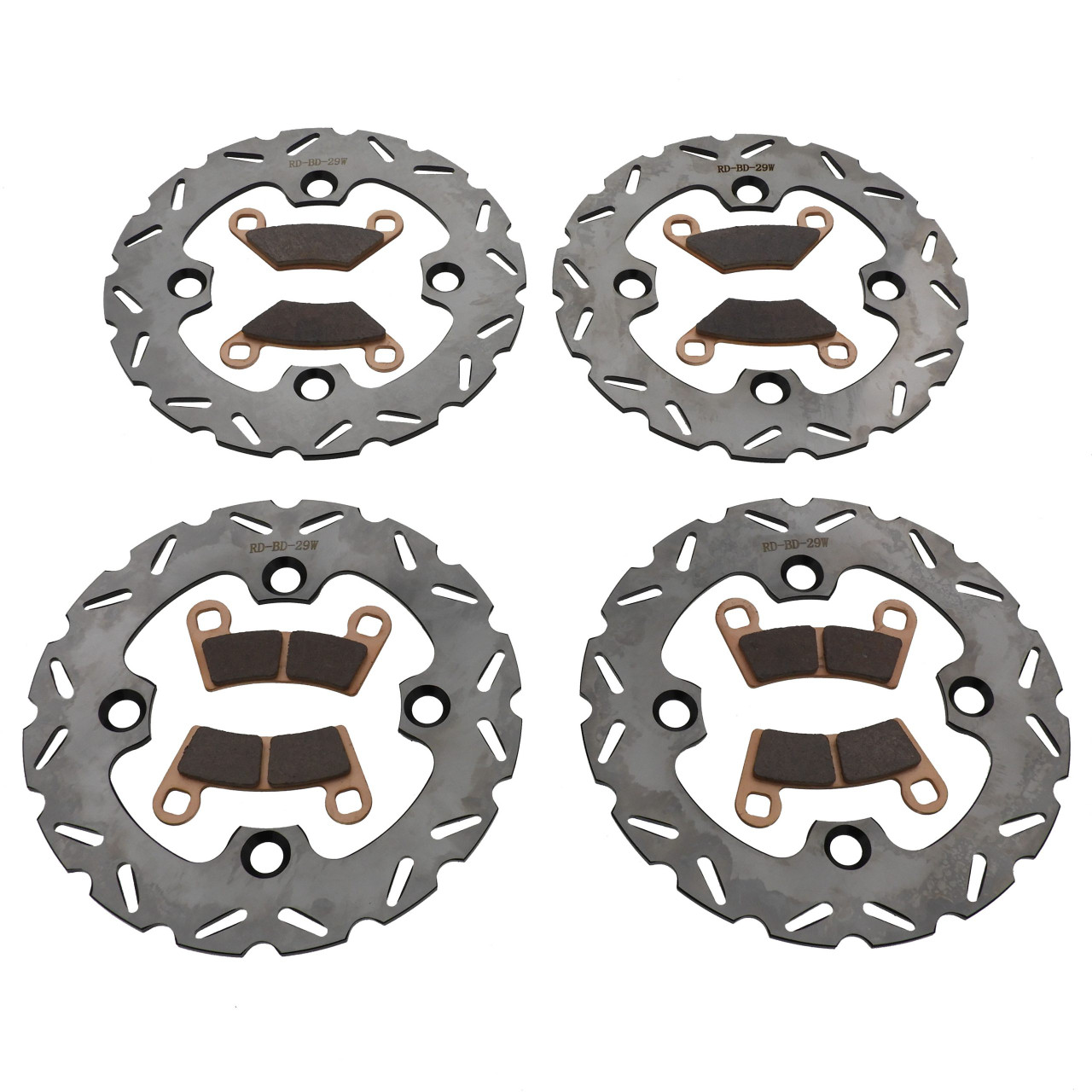 Brake Rotors & Pads fit Polaris Scrambler XP 1000 S 2020-26 Front & Rear RipTide