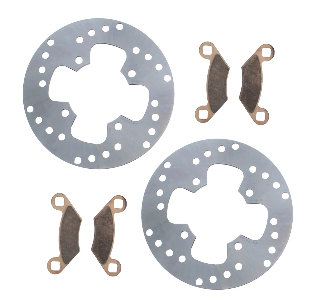 Brake Rotors and Brake Pads for Polaris Trail Blazer 250 2002 - 2004 Front
