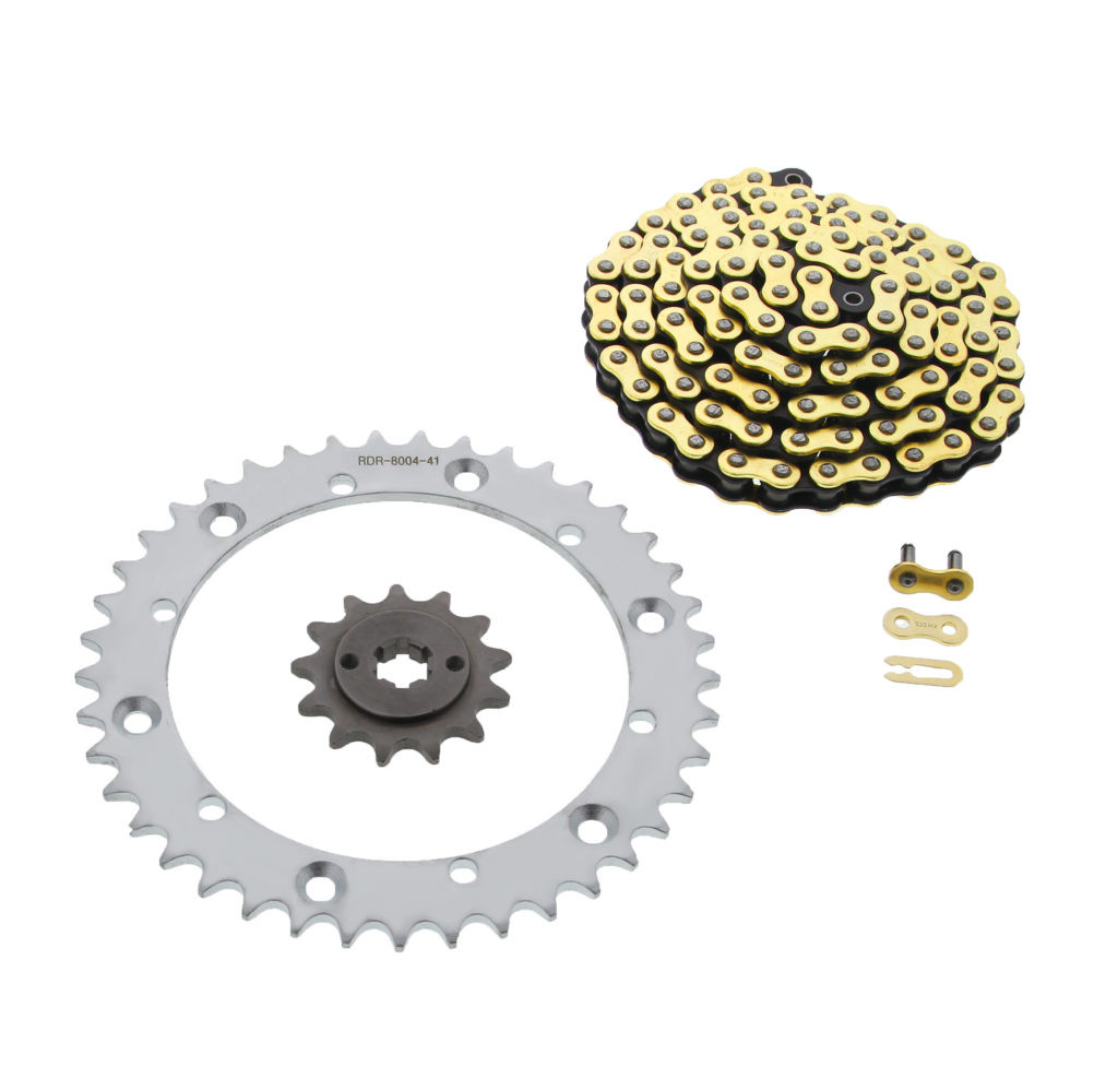CZ 94L Gold MX Series Chain & Silver Sprocket 13/41 1996 1997 Yamaha 200 Blaster