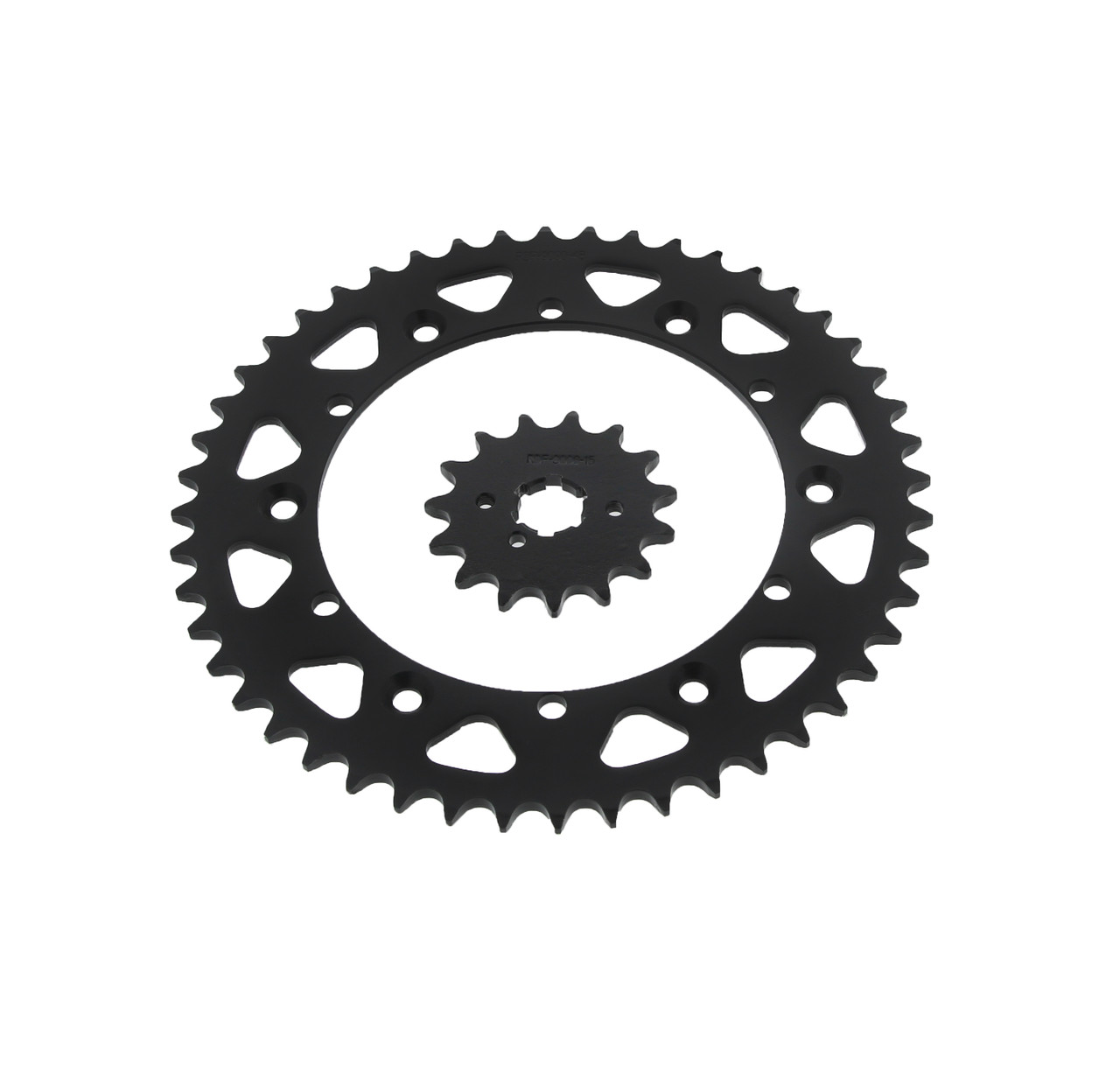 Sprockets fit Yamaha YZ250 1987 - 1998 15 Tooth Front & 48 Tooth Rear Black