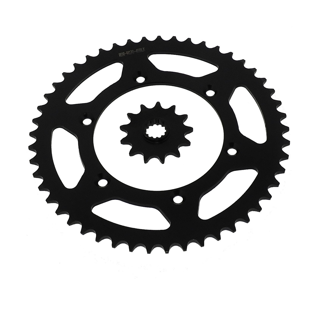 13 Tooth Front and 49 Tooth Rear Black Sprocket fits Suzuki DR350SE 1996 - 1999