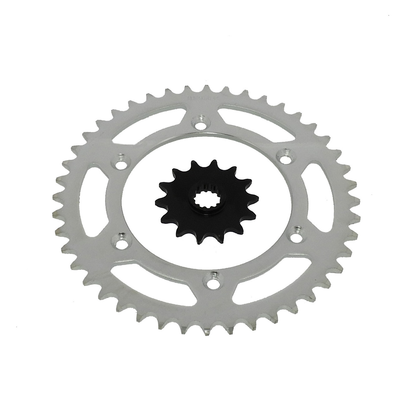 14 Tooth Front and 44 Tooth Rear Silver Sprocket fits Suzuki DR350 1996 - 1999