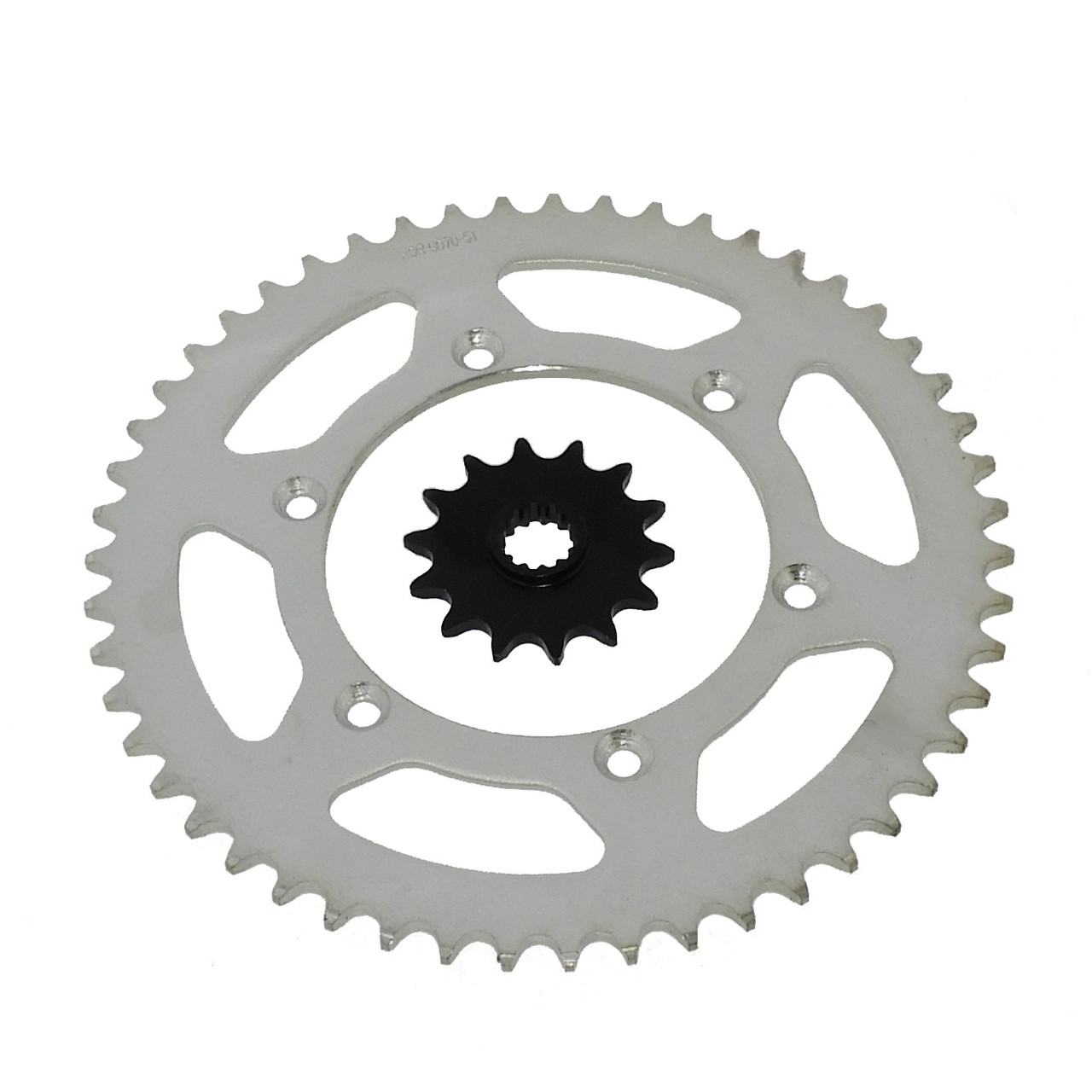 14 Tooth Front and 51 Tooth Rear Silver Sprocket fits Suzuki DR-Z400 2000 - 2003