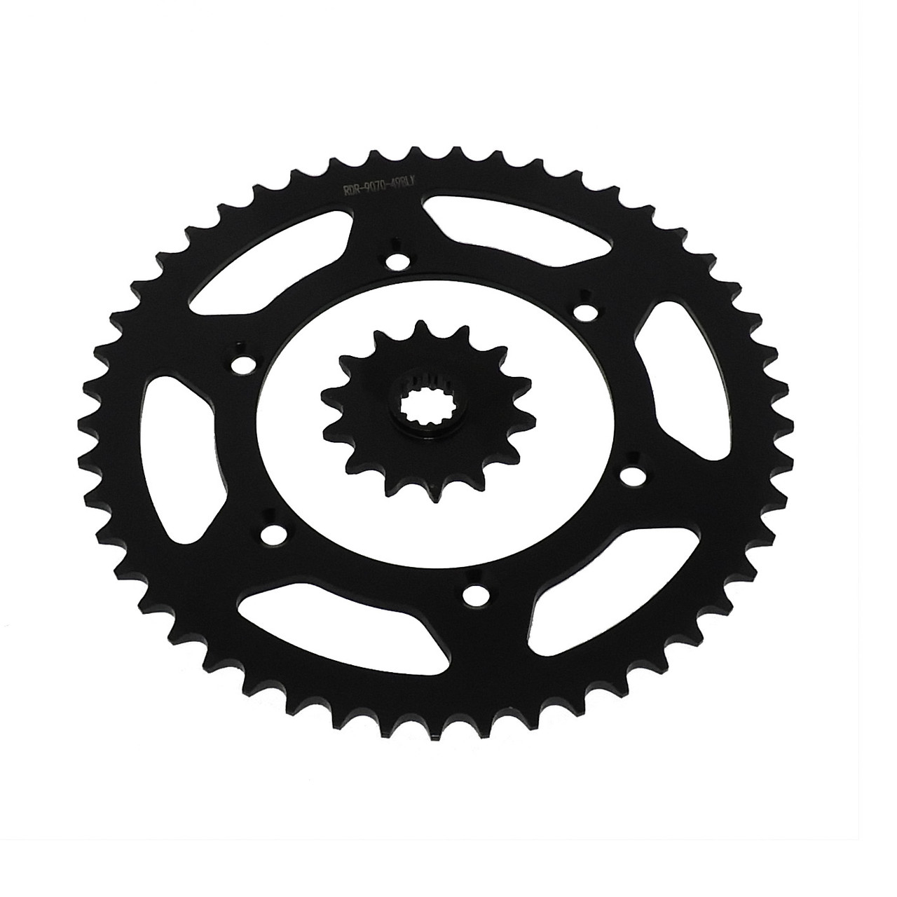 14 Tooth Front and 49 Tooth Rear Black Sprocket fits Suzuki DR350 1996 - 1999