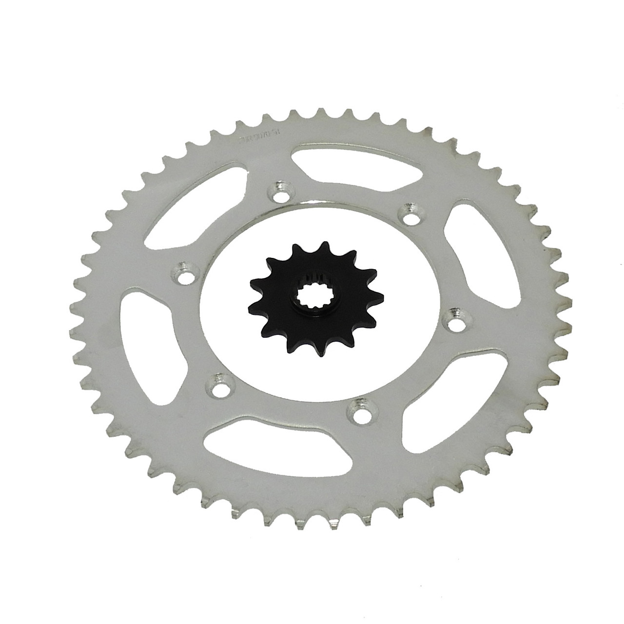 13 Tooth Front and 51 Tooth Rear Silver Sprocket fits Suzuki DR-Z400 2000 - 2003