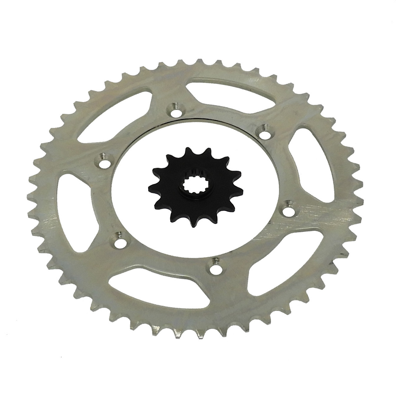 13 Tooth Front and 49 Tooth Rear Silver Sprocket fits Suzuki DR-Z400 2000 - 2003