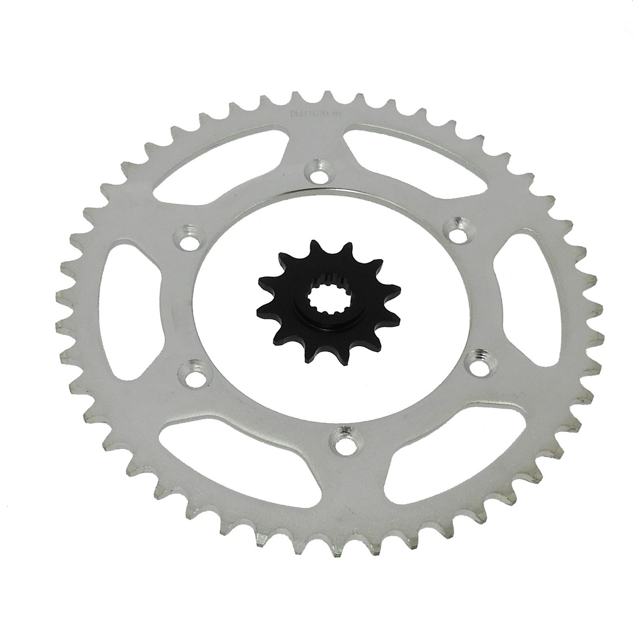 12 Tooth Front and 48 Tooth Rear Silver Sprocket fits Suzuki RM250 1990 - 2008