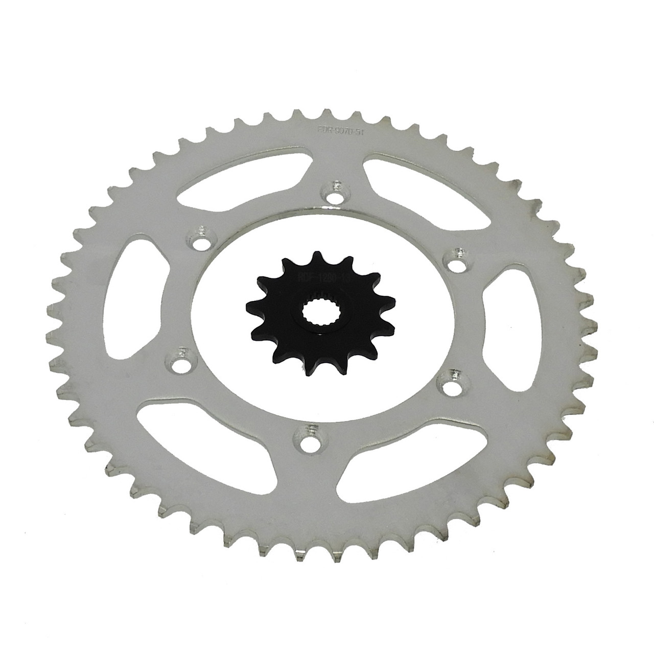 Front 13 Tooth Sprocket & 51 Tooth Rear Sprocket fits Suzuki RM125 1990 - 2008