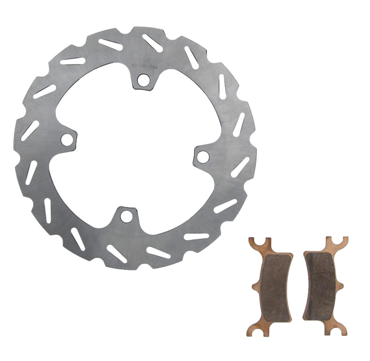 Rear RipTide Brake Rotor and Brake Pads fits 2007 Polaris Sportsman 800 EFI