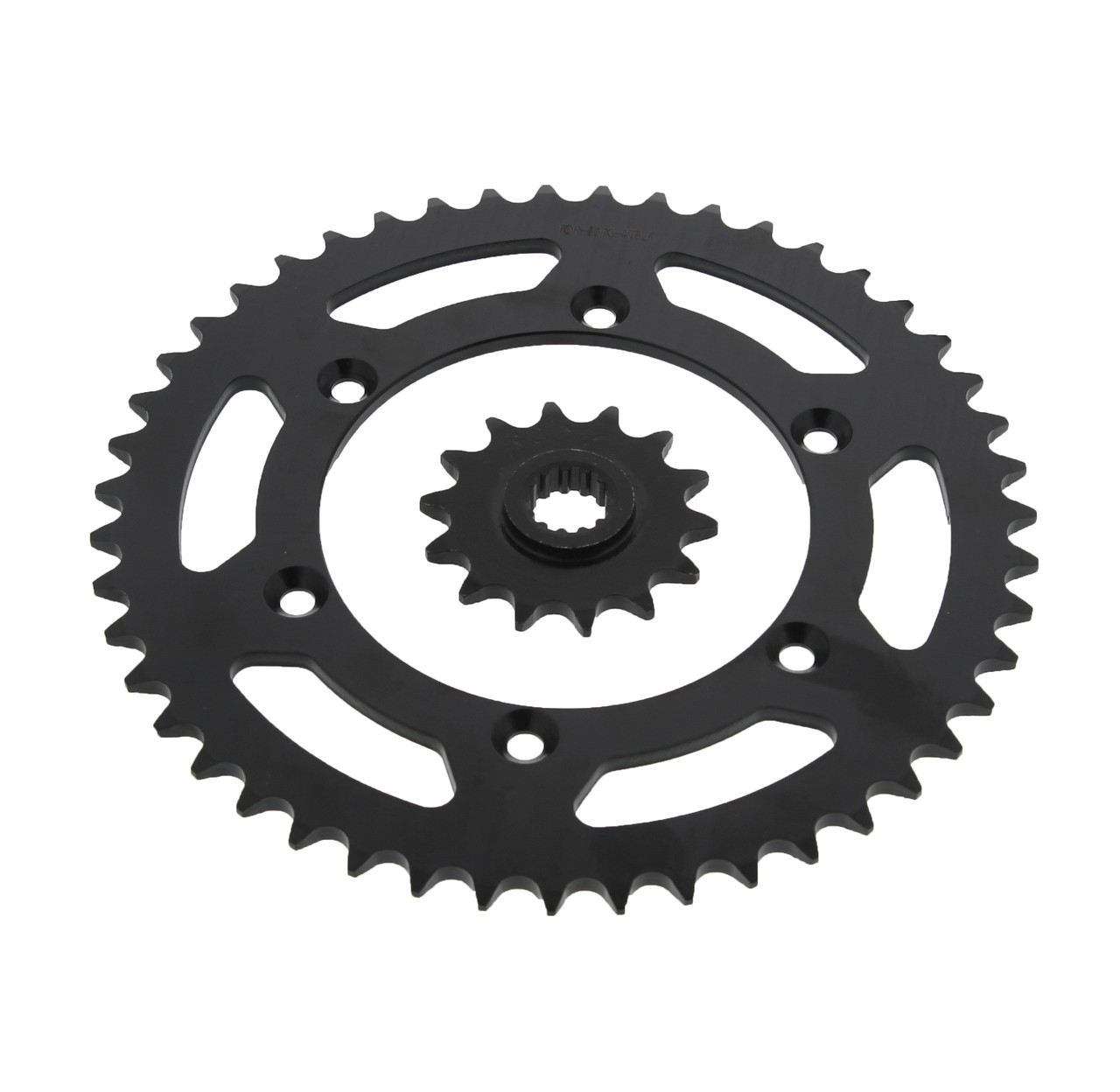 14 Tooth Front and 47 Tooth Rear Black Sprocket fits Suzuki DR350 1996 - 1999