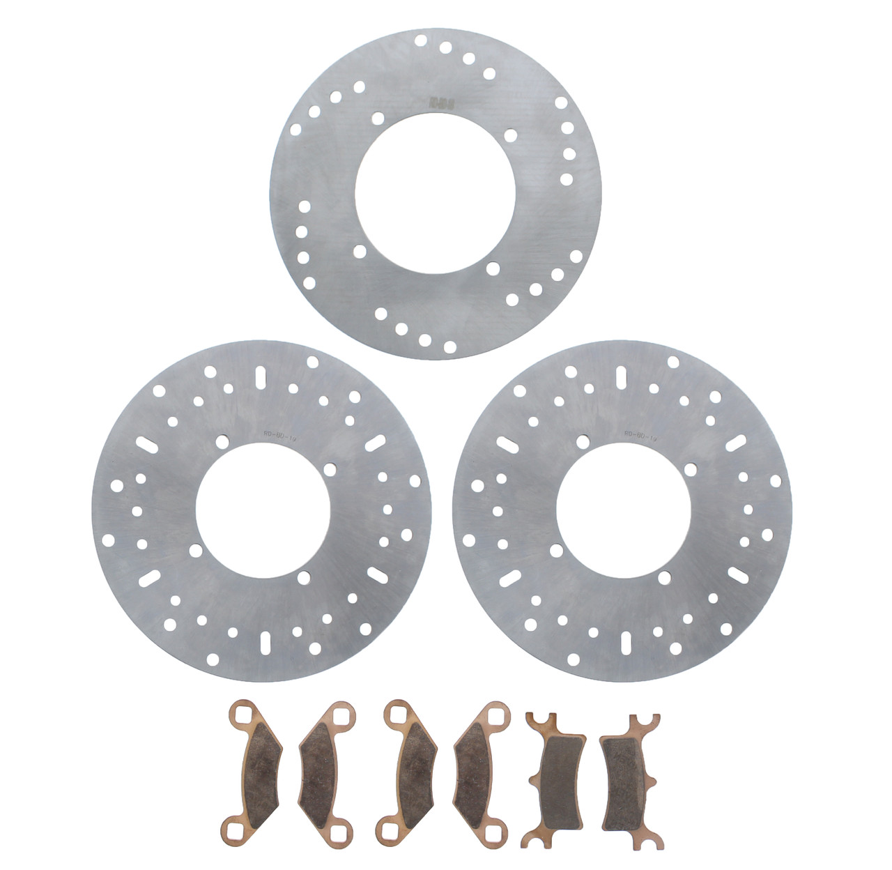 Front & Rear Brake Rotors & Brake Pads fits 2003-2005 Polaris Sportsman 600 4x4