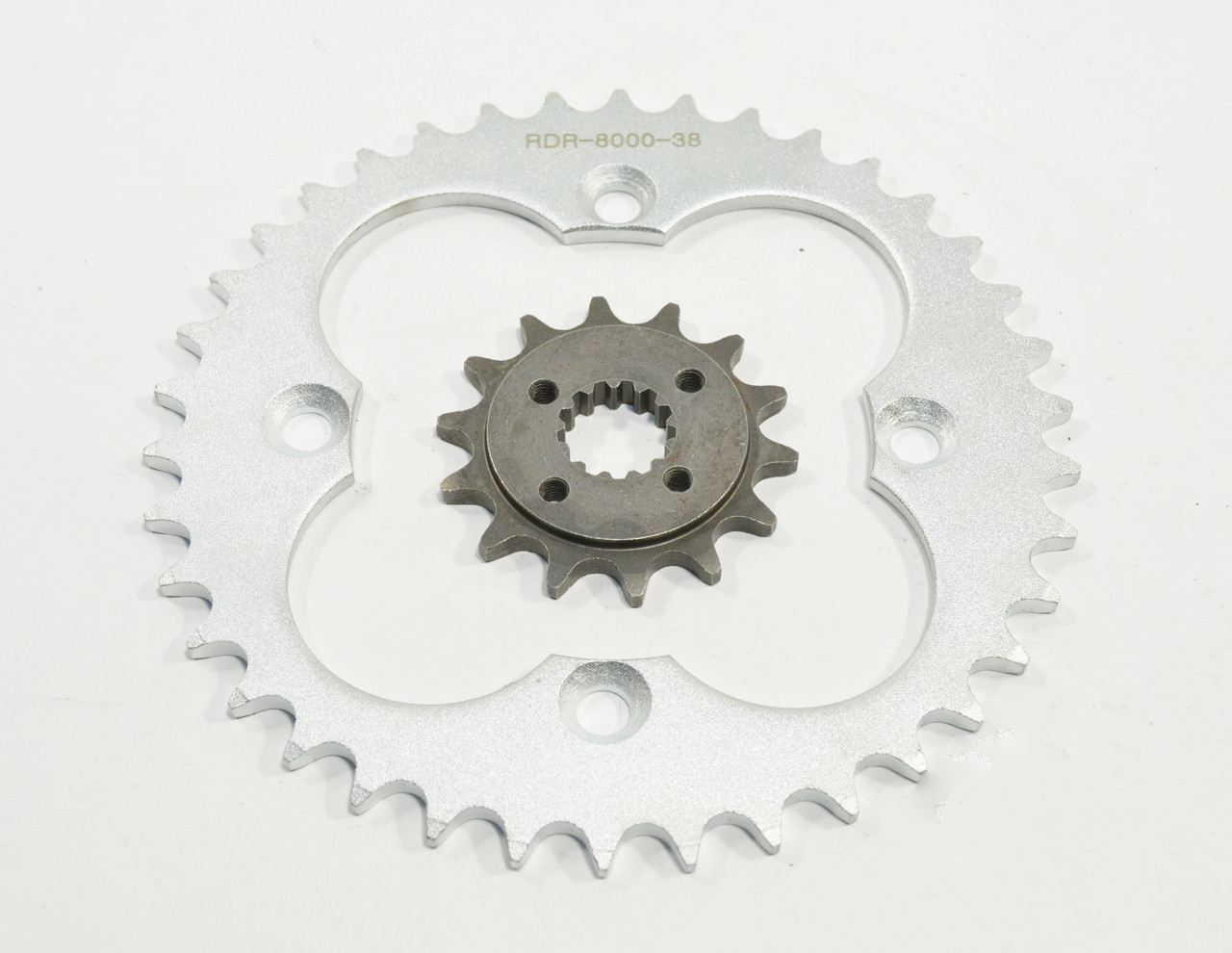 2009 - 2012 Honda TRX400X TRX400 14 Tooth Front & 38 Tooth Rear Silver Sprocket