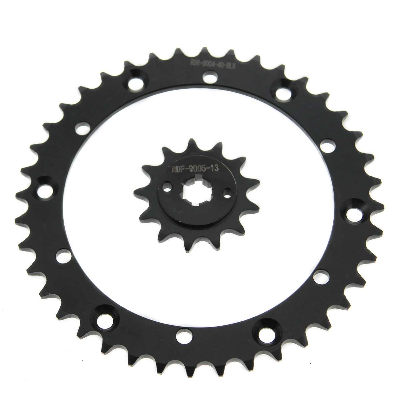 1997-1999 Yamaha YFS 200 Blaster 13 Tooth Front and 40 Tooth Rear Black Sprocket