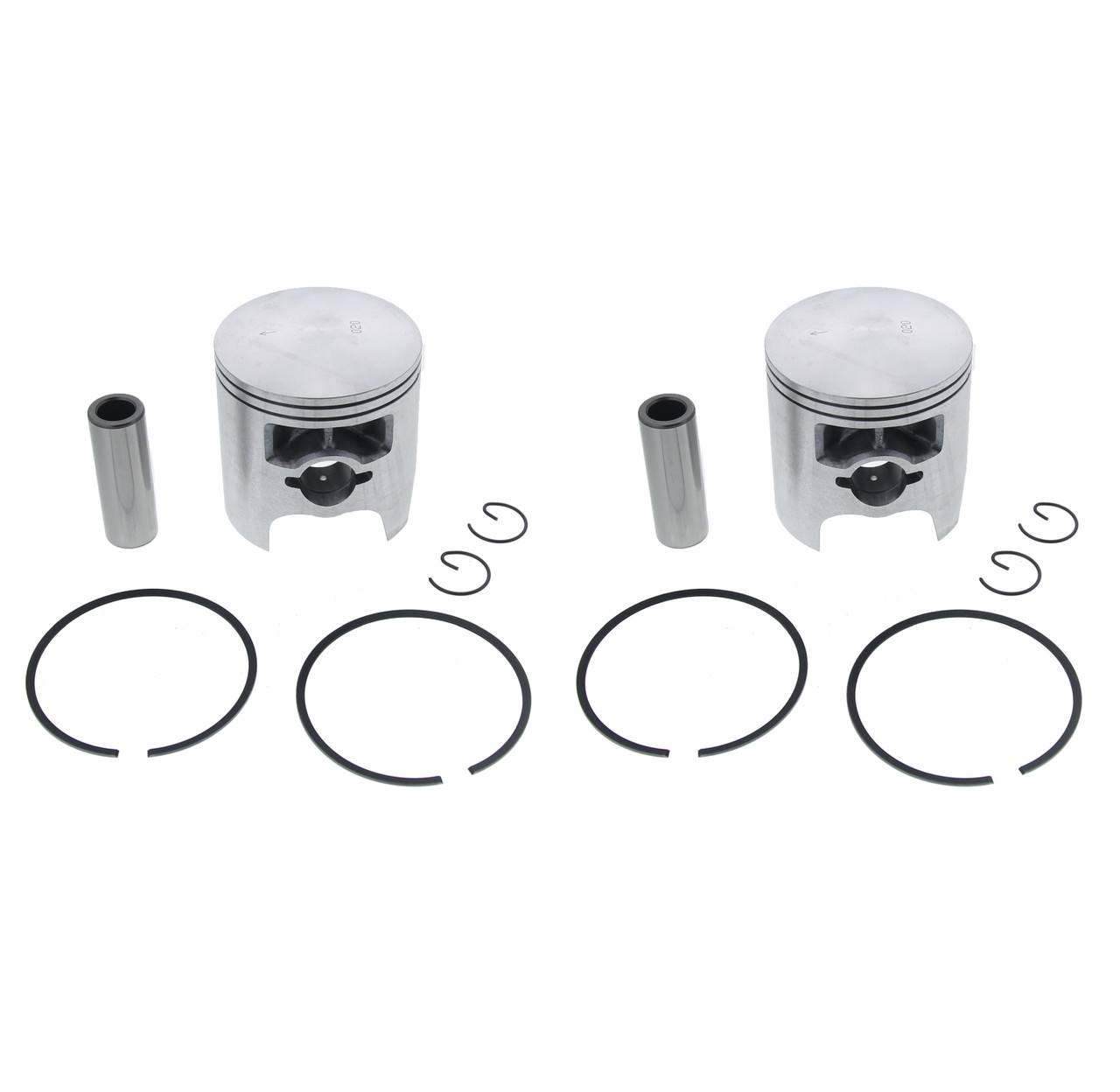1988 - 1993 Yamaha VK540 Piston Kit x2 +0.20" O/S Natural Coating by Race-Driven