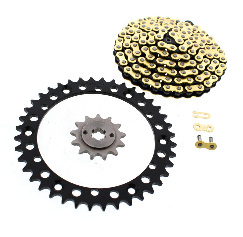 CZ 92L Gold MX Series Chain & Black Sprockets 13/40 fits 2006 Yamaha 200 Blaster