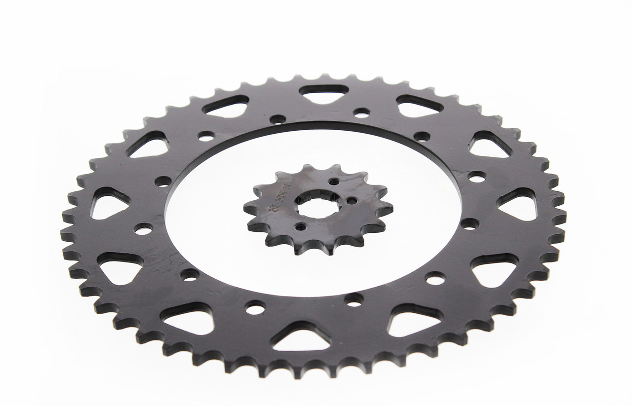 1991 - 1996 Yamaha WR250 14 Tooth Front & 50 Tooth Rear Sprocket Hardened Steel