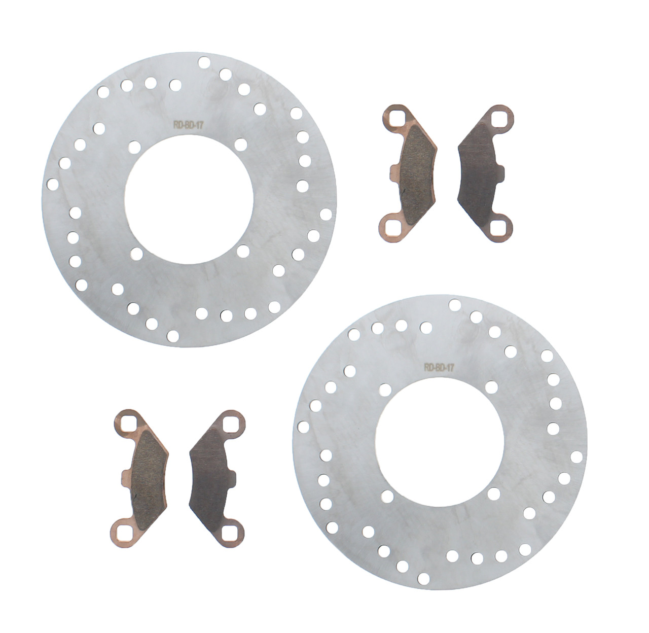 2004 2005 Polaris ATP 500 HO 4x4 Rear Brake Rotors and Severe Duty Brake Pads