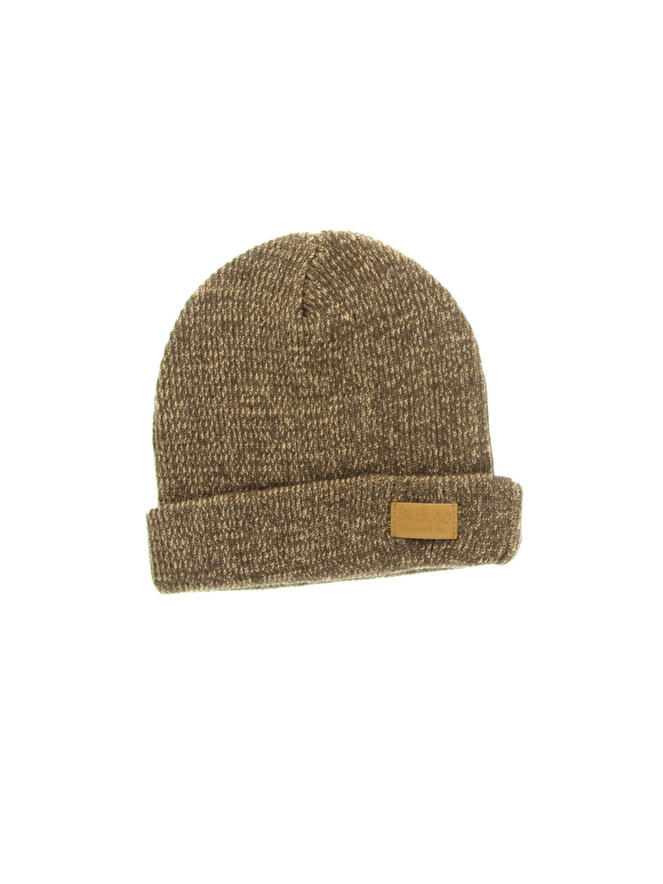 Four Seam Cuffed Beanie Unisex Brown Thick & Warm Knit Winter Hat Cap by Back 40