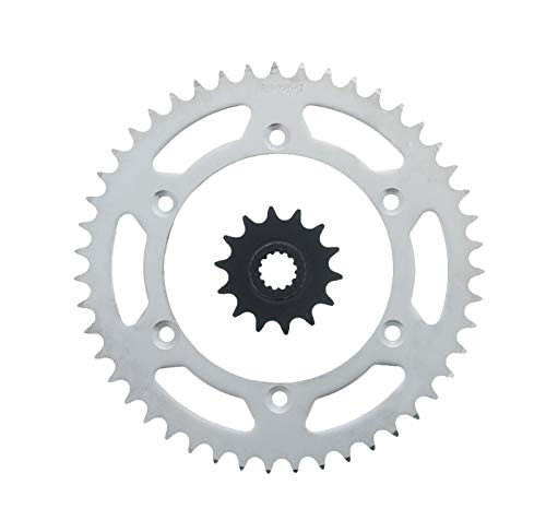 14 Tooth Front and 47 Tooth Rear Silver Sprocket fits Suzuki DR350S 1990 - 1995