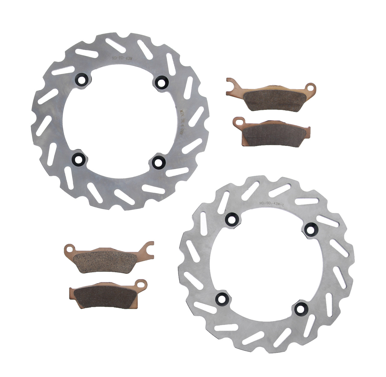 2016 2017 Can-Am Outlander DPS 570 Front RipTide Brake Rotors & MudRat Pads