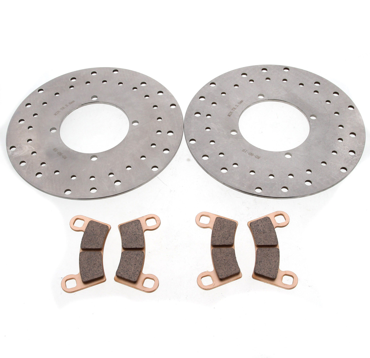 Brake Rotors Discs & Brake Pads for Polaris RZR 570 2019 Front Severe Duty