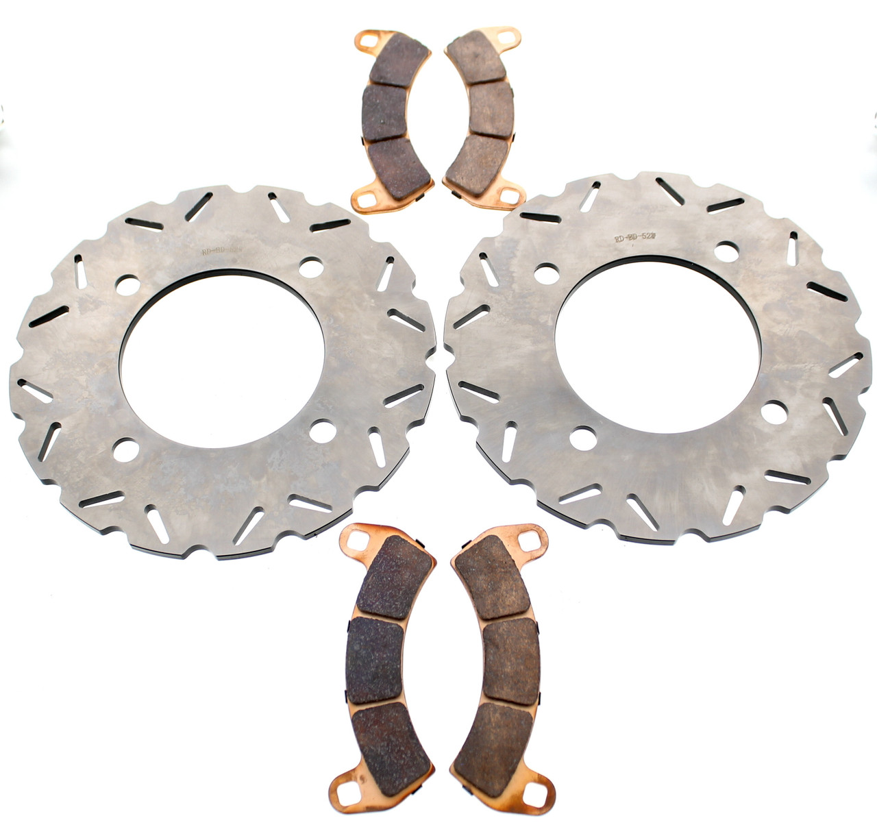 Brake Rotors & Brake Pads fit Polaris RZR XP 4 Turbo EPS 2017-2021 Front RipTide