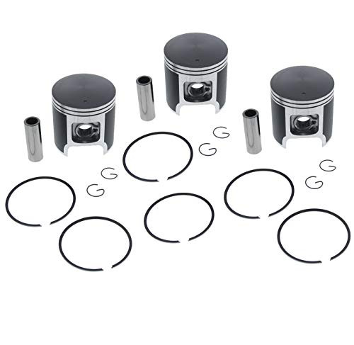 Piston Kit for Polaris XCR 600 1995 1996 Teflon Coated x3 Snowmobile Race-Driven