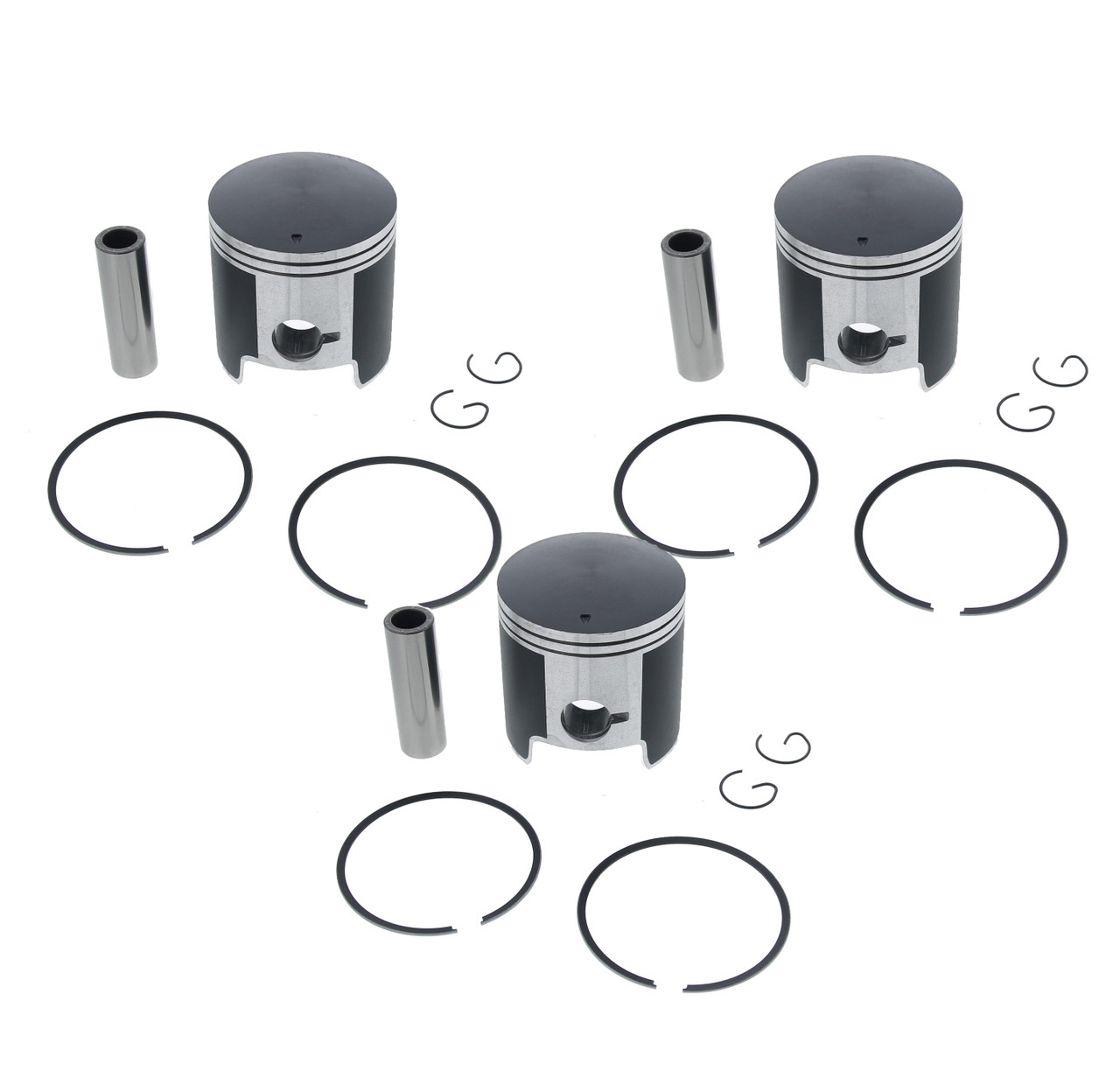 Piston Kit for Polaris SKS 650 1988 - 1993 Teflon Coated x3 by Race-Driven