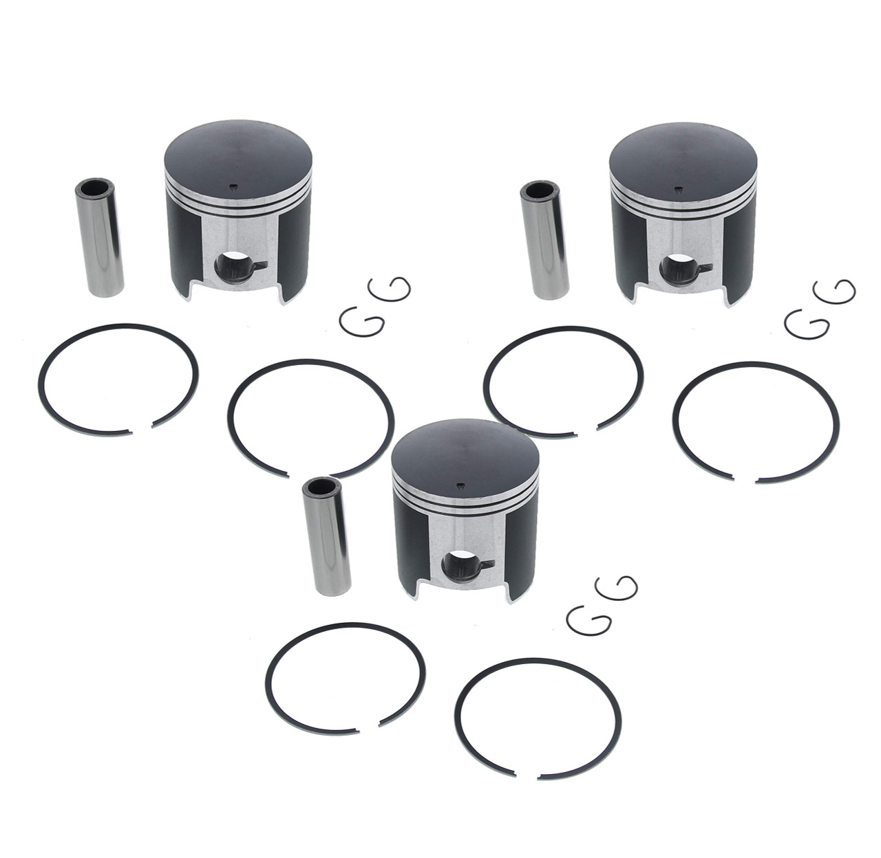 Piston Kit for Polaris RXL 650 Touring 1994 1995 Teflon Coated x3 by Race-Driven