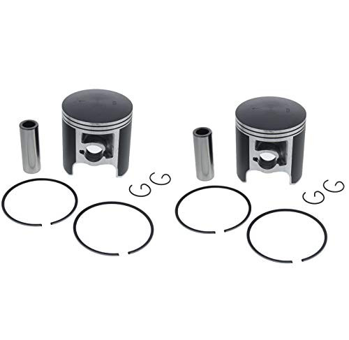 1991 1992 Yamaha Exciter II 570 EX570 Piston Kit x2 +0.20" O/S Teflon Coated