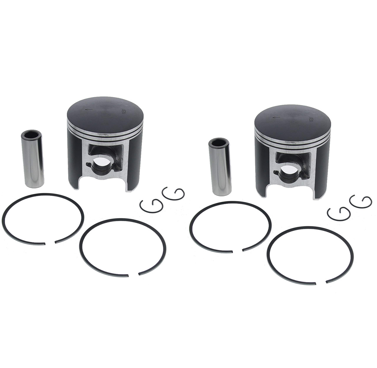 1991 1992 Yamaha Exciter II 570 EX570 Piston Kit x2 +0.20" O/S Teflon Coated