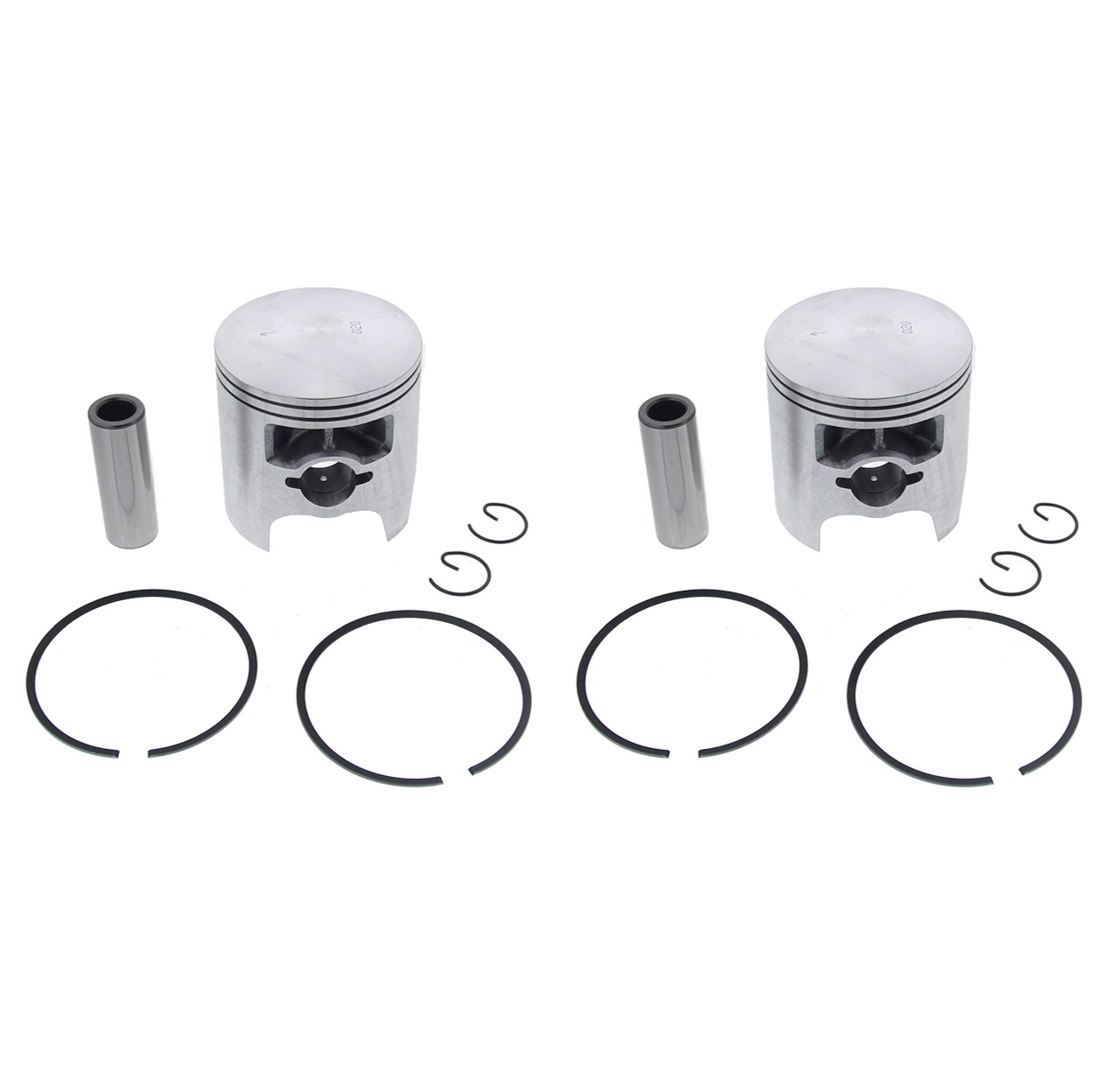 1995 1996 1998 Yamaha VK540 II Piston Kit x2 +0.20" O/S Natural Coating
