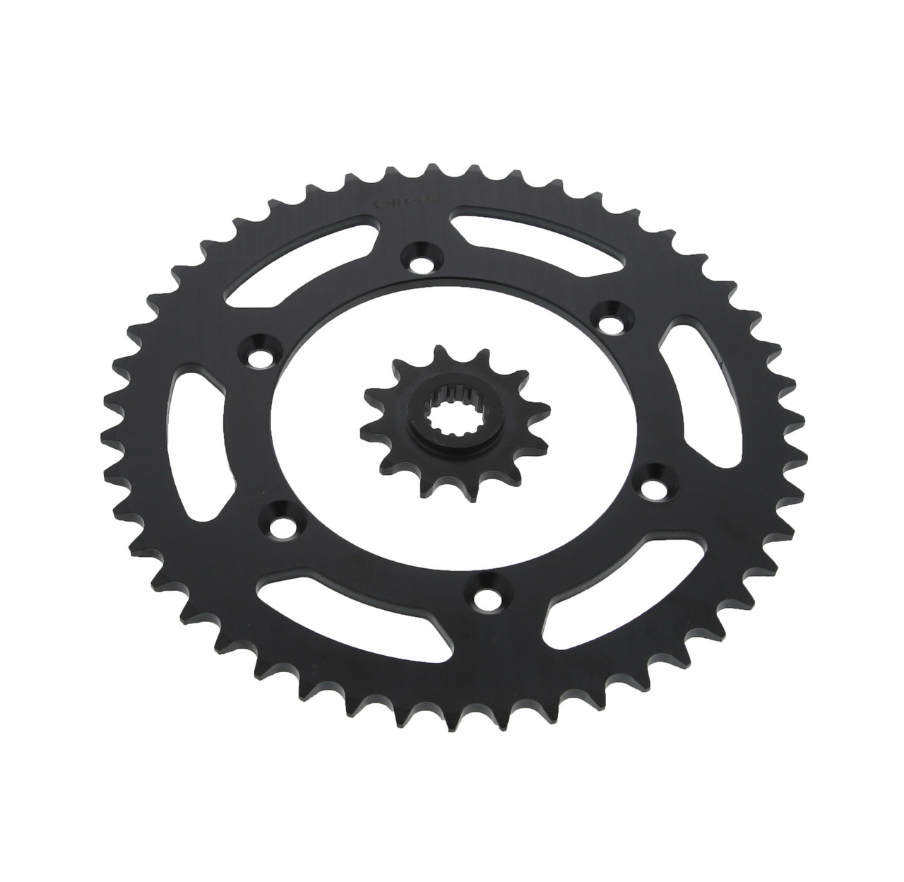 12 Tooth Front and 47 Tooth Rear Black Sprocket fits Suzuki DR350 1996 - 1999