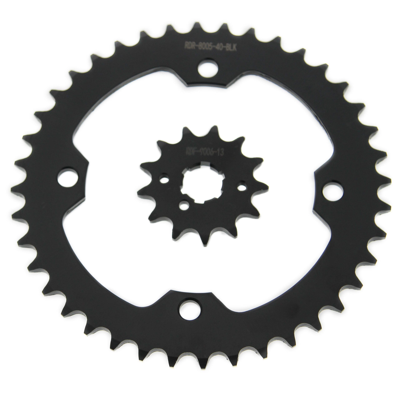 Sprockets for Yamaha Raptor 350 YFM350 2004 - 2006 Front 13T and Rear 40T Black