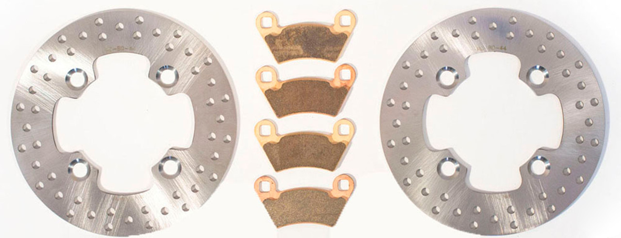 2014 Polaris RZR 900 Razor Rear Brake Rotors Discs and MudRat Brake Pads