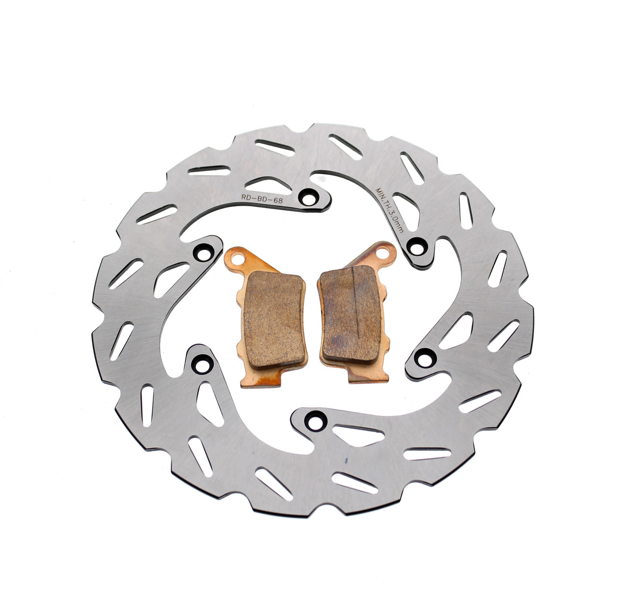 Rear RipTide Brake Rotor Discs and Brake Pads fits 1998 - 2001 KTM 380 MXC