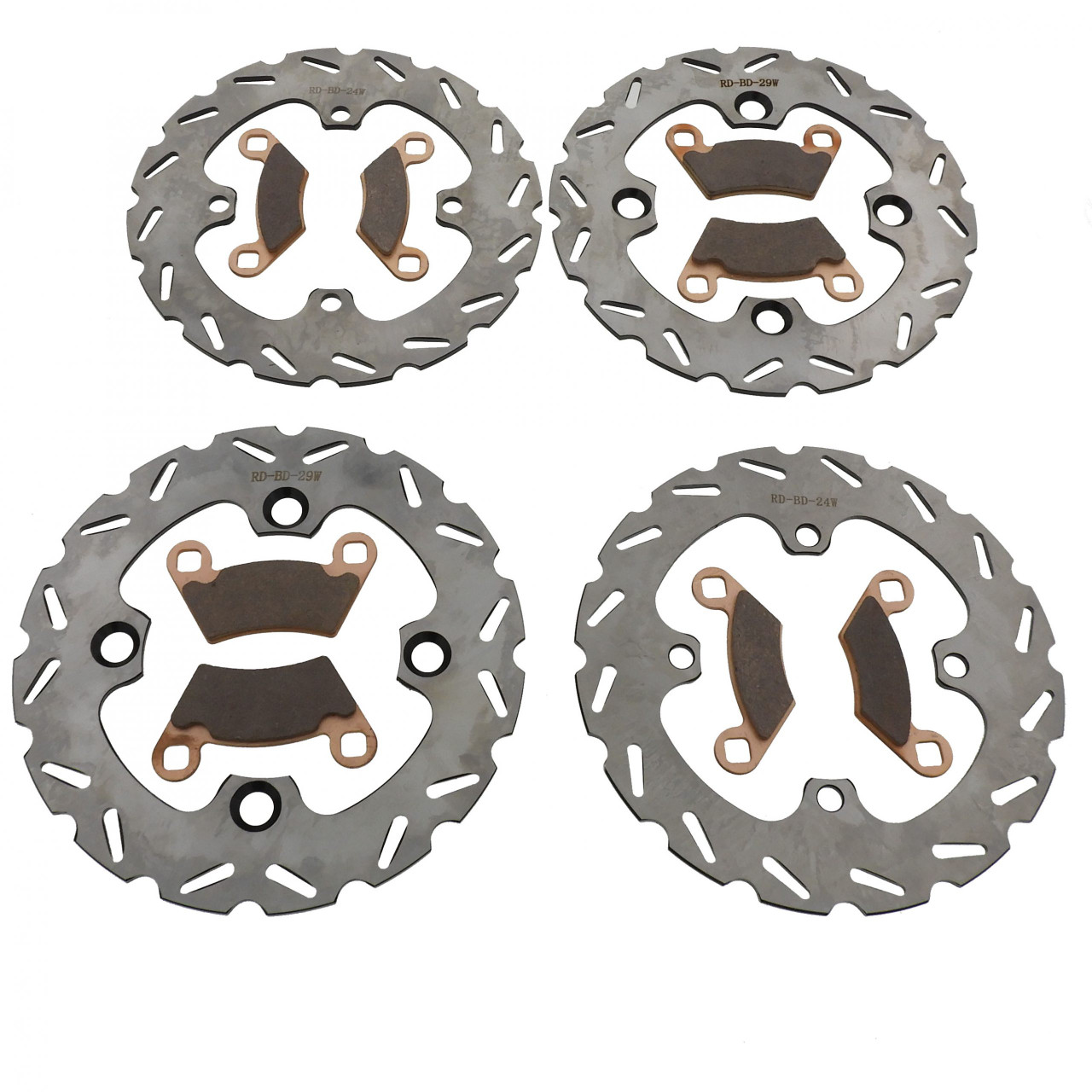 2017 - 2018 Polaris Ace 570 SP Front & Rear RipTide Brake Rotors & Brake Pads