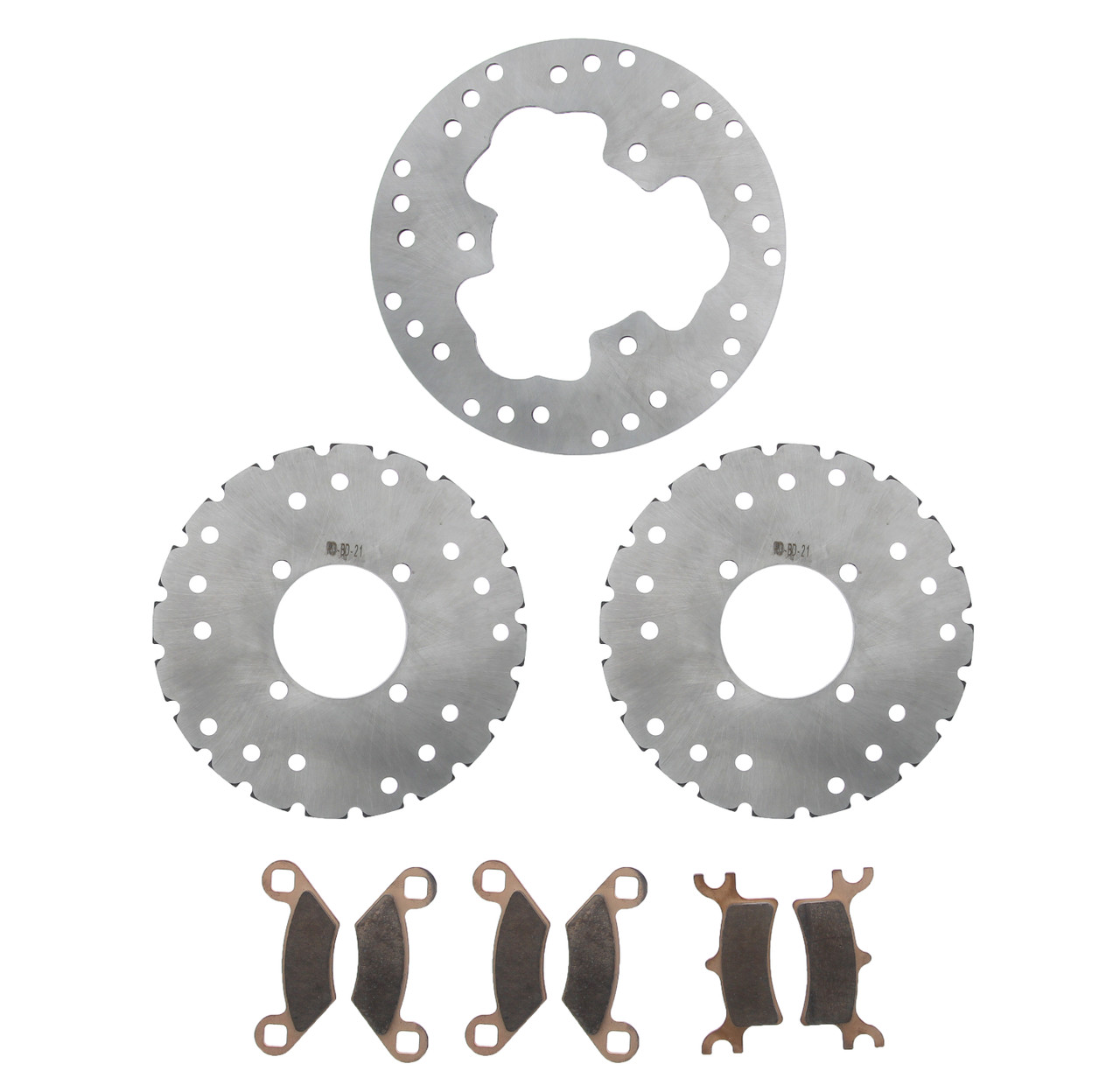Brake Rotors & Brake Pads for Polaris Trail Blazer 330 2008 2009 Front & Rear