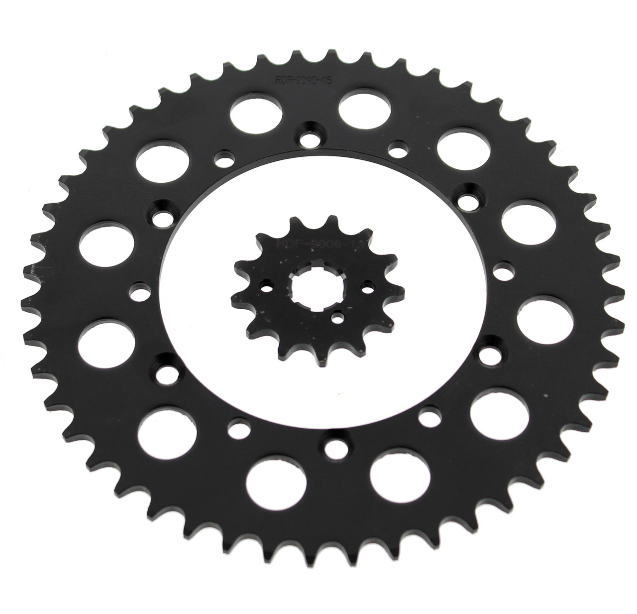2000 2001 2002 Kawasaki KLX300 13 Tooth Front and 48 Tooth Rear Black Sprocket