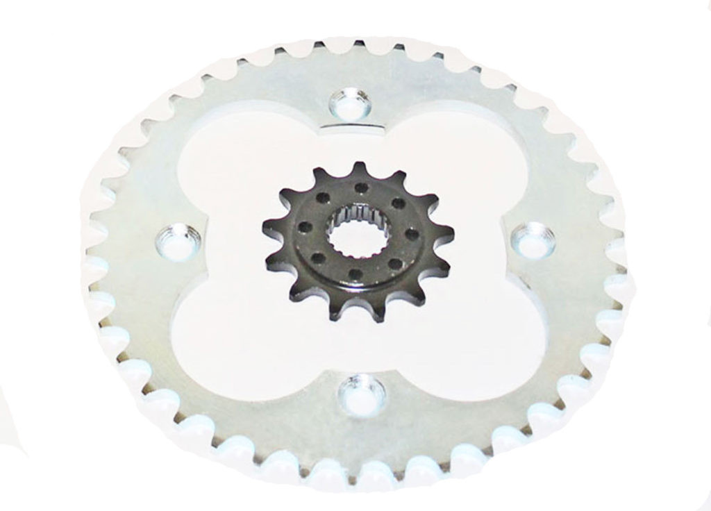 2010 - 2013 Honda TRX450R 450 13 Tooth Front & 38 Tooth Rear Silver Sprocket