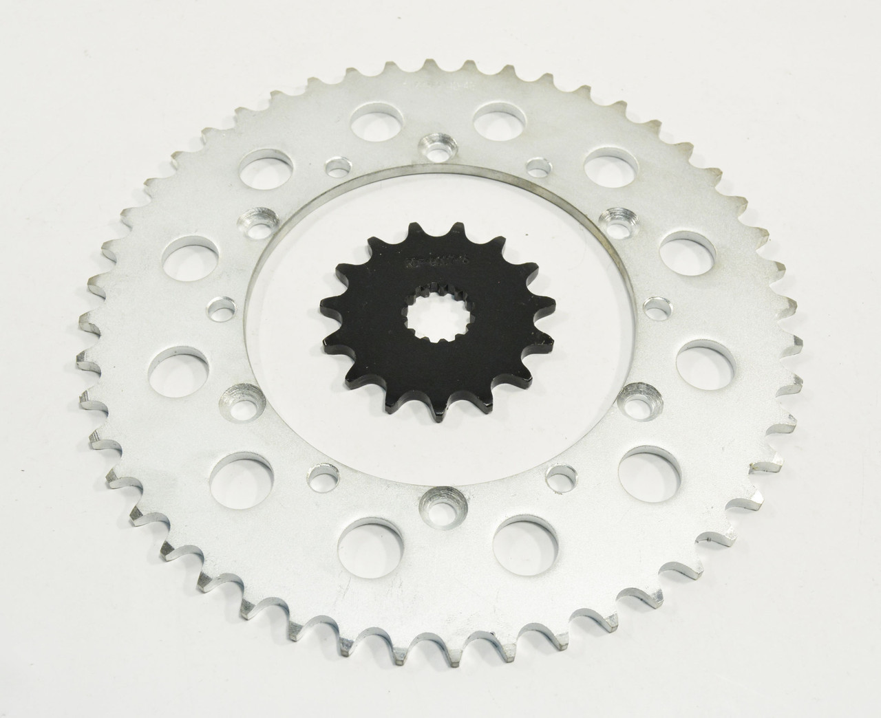 2004 - 2007 Kawasaki KLX300 15 Tooth Front & 48 Tooth Rear Silver Sprocket
